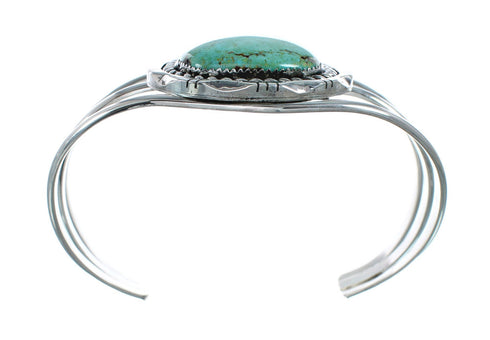 Genuine Navajo Kingman Turquoise Sterling Silver Cuff Bracelet NN20513